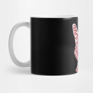 Peace Hand Sign Stop War Mug